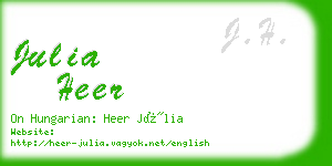 julia heer business card